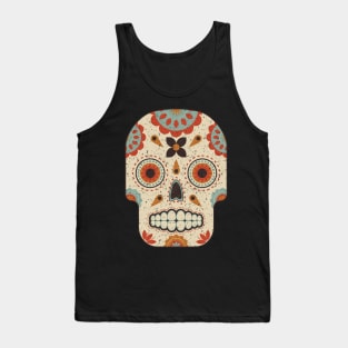 Dia De Los Muertos Day of the Dead Vintage Sugar Skull Tank Top